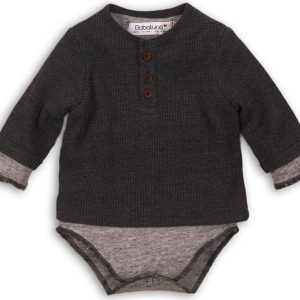 Body kojenecké bavlněné dvojitý rukáv, Minoti, WILD 9, kluk – 74/80 | 9-12m
