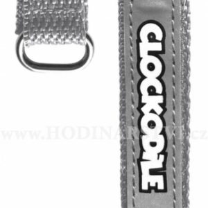 Reflexní šedý řemínek na suchý zip k dětským hodinkám CLOCKODILE CSX0022