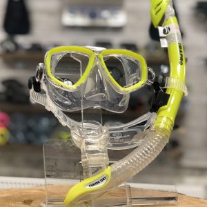 Maska Ecco + šnorchl Fusion Dry žlutý Set