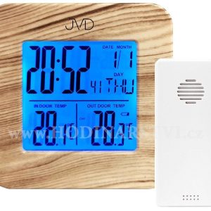 Budík s vnitřní a venkovní teplotou JVD SB2002.1