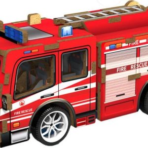 3D puzzle dřevěné – Hasičské auto 12 cm, Wiky kreativita, W035428