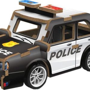 3D puzzle dřevěné – Policejní auto 13 cm, Wiky kreativita, W035431