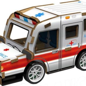 3D puzzle dřevěné – Sanitka 13 cm, Wiky kreativita, W035427