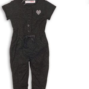 Overal dívčí s krátkým rukávem, Minoti, SUPER 10, černá – 92/98 | 2/3let