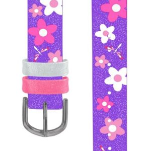 CLOCKODILE Fialový květovaný řemínek k dětským hodinkám CSG5021