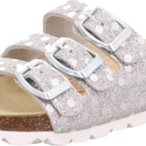 Dívčí korkové pantofle FOOTBAD, Superfit ,1-800113-9510, stříbrná – 38