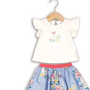 Dívčí set, tričko a sukně, Minoti, ROSE 5, holka – 68/74 | 6-9m