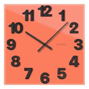 VLAHA GLASSICO Skleněné červené hodiny vyrobené v Čechách VCT1103