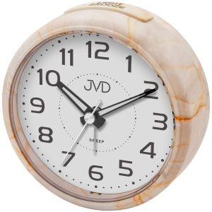 JVD SRP006.2 – Ručičkový budík s osvětlením a hezkou imitací kamene