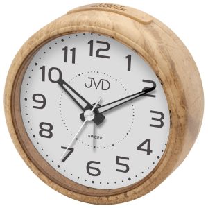 JVD SRP006.3 – Ručičkový budík s tichým chodem a hezkou imitací kamene