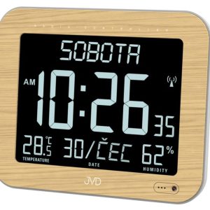 JVD DH9362.2 – Stále podsvícené rádiem řízené hodiny se zobrazením dne a měsíce v češtině