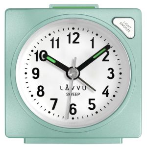 LAVVU LAS3044 – LAVVU Světle zelený budík SWEEP s plynulým chodem – 3 ROKY ZÁRUKA!