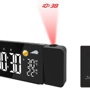 JVD SB3211.1 – Budík s multifunkční projekcí, venkovní teplotou a předpovědí počasí