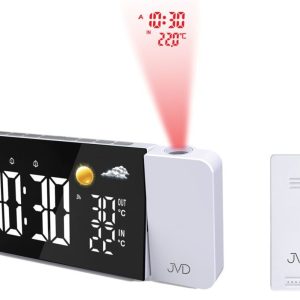 JVD SB3211.2 – Multifunkční budík se stále svítícím displejem a projekcí času