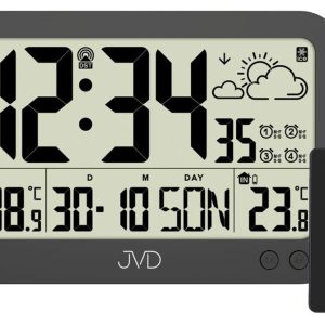 JVD RB3565.1- Rádiem řízené hodiny s měřením venkovní teploty a předpovědí počasí