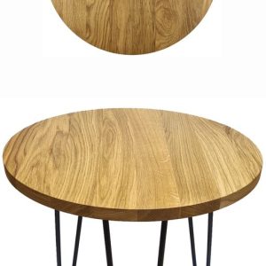 KUBRi 0600 – luxusní dubový stolek a nástěnné hodiny