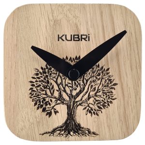 KUBRi 0032C – Miniaturní dubové hodiny se stromem života