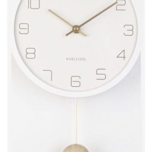Designové kyvadlové nástěnné hodiny KA5779WH Karlsson 39cm
