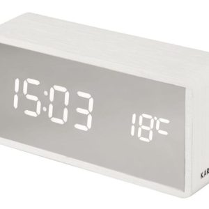 Designové LED hodiny – budík KA5879WH Karlsson 15cm