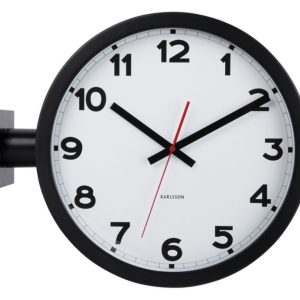 Oboustranné nástěnné hodiny KA5966WH Karlsson 38cm