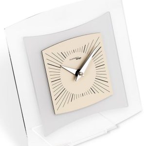 Designové stolní hodiny I805TR caffé latte IncantesimoDesign 20cm