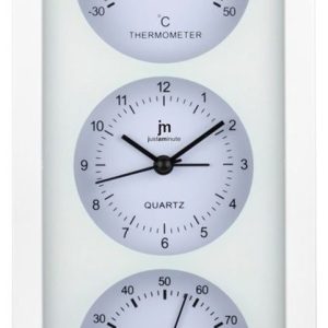 Nástěnné-stolní hodiny s teploměrem a vlhkoměrem JA7071B Lowell 26cm