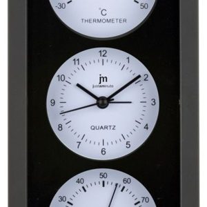 Nástěnné-stolní hodiny s teploměrem a vlhkoměrem JA7071BN Lowell 26cm