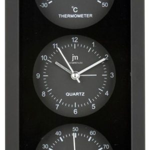 Nástěnné-stolní hodiny s teploměrem a vlhkoměrem JA7071N Lowell 26cm