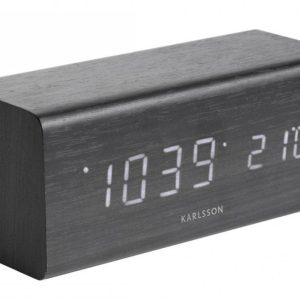 Designové LED hodiny s budíkem Karlsson KA5652BK 16cm