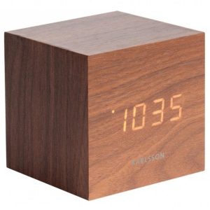 Designové LED hodiny s budíkem Karlsson KA5655DW 8cm