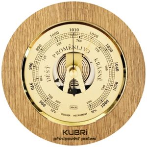 KUBRi 0202 – barometr s vynikající citlivostí v dubovém rámu