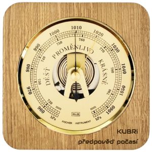 KUBRi 0212 – barometr s vynikající citlivostí v dubovém rámu