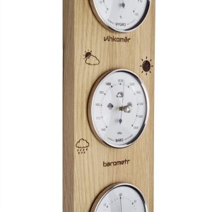 KUBRi 0220S – špičkový barometr s vynikající citlivostí v dubovém rámu