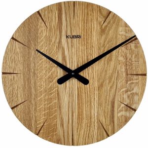 KUBRi 0097 – dubové hodiny české výroby o průměru 44 cm
