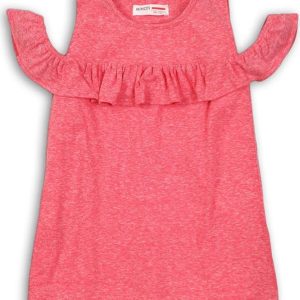 Tričko dívčí s holými rameny, Minoti, GLASTO 7, růžová – 98/104 | 3/4let
