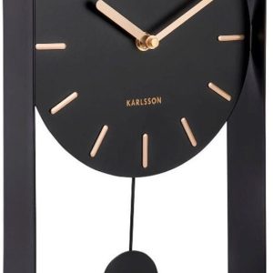 Designové kyvadlové nástěnné hodiny KA5796BK Karlsson 33cm