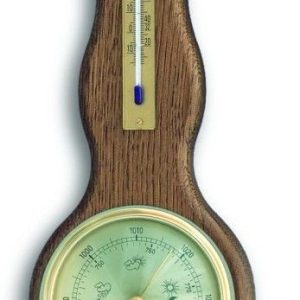 Meteostanice analogová na dřevěné podložce TFA 20.1037.01 – dub sheraton