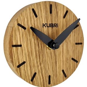 KUBRi 0013 – miniaturní dubové hodiny české výroby s tichým chodem