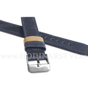 Modrý prošitý řemínek LAVVU TAILOR z luxusní kůže Top Grain LSOUL24