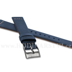 Modrý zúžený řemínek LAVVU RETRO z luxusní kuže Top Grain LSVUL20