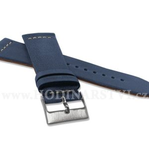Modrý zúžený řemínek LAVVU RETRO z luxusní kuže Top Grain LSVUL22