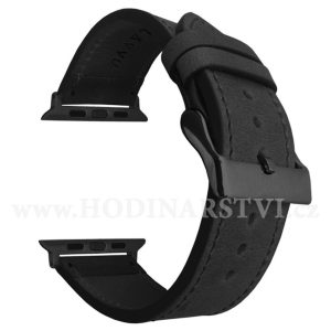 Černý kožený řemínek LAVVU Top Grain pro APPLE WATCH 38-40 mm LSXABB1