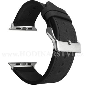 Černý kožený řemínek LAVVU Top Grain pro APPLE WATCH 38-40 mm LSXABS1