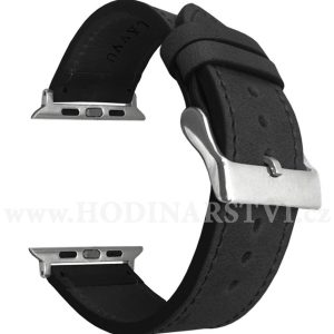 Černý kožený řemínek LAVVU Top Grain pro APPLE WATCH 42-44 mm LSXABS2
