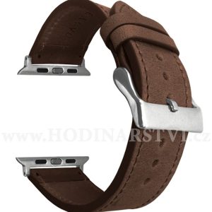Tmavě hnědý kožený řemínek LAVVU Top Grain pro APPLE WATCH 42-44 mm LSXACS2