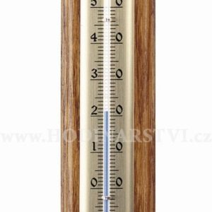 Lihový teploměr nástěnný na dřevěné podložce B101440