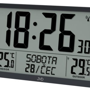 JVD RB9412.1 – Velké digitální hodiny s názvem dne v češtině a venkovní teplotou