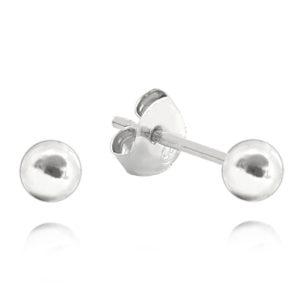 MINET Stříbrné náušnice KULIČKY MALÉ 3 mm