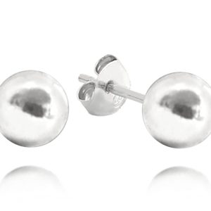 MINET Stříbrné náušnice KULIČKY 8 mm