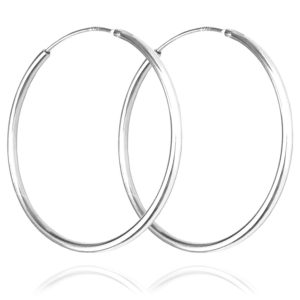 MINET Stříbrné náušnice KRUHY 5 cm